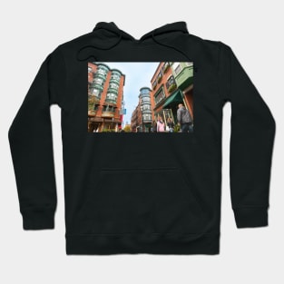 Traditional and historic brick architecture of North Square district of Boston Hoodie